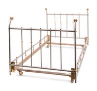 A Pair of Empire Style Steel and Brass Daybed