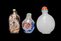 Three Chinese Glass Snuff Bottles