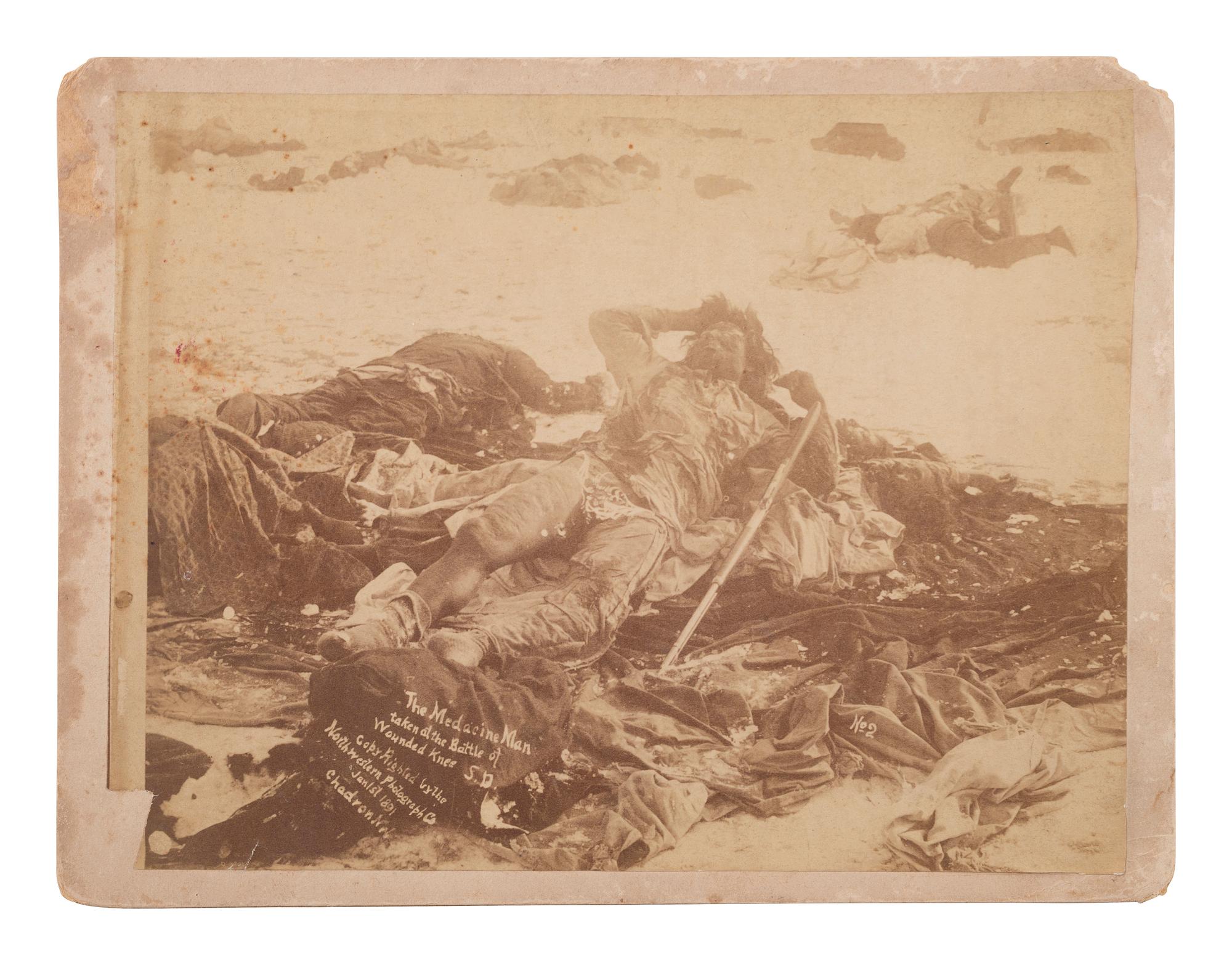 [NATIVE AMERICANS]. TRAGER, George, photog. Medicine Man taken at the Battle of Wounded Knee, SD .
