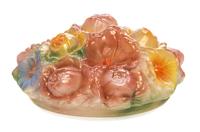 A Molded Glass Lamp Shade Width 9 inches.