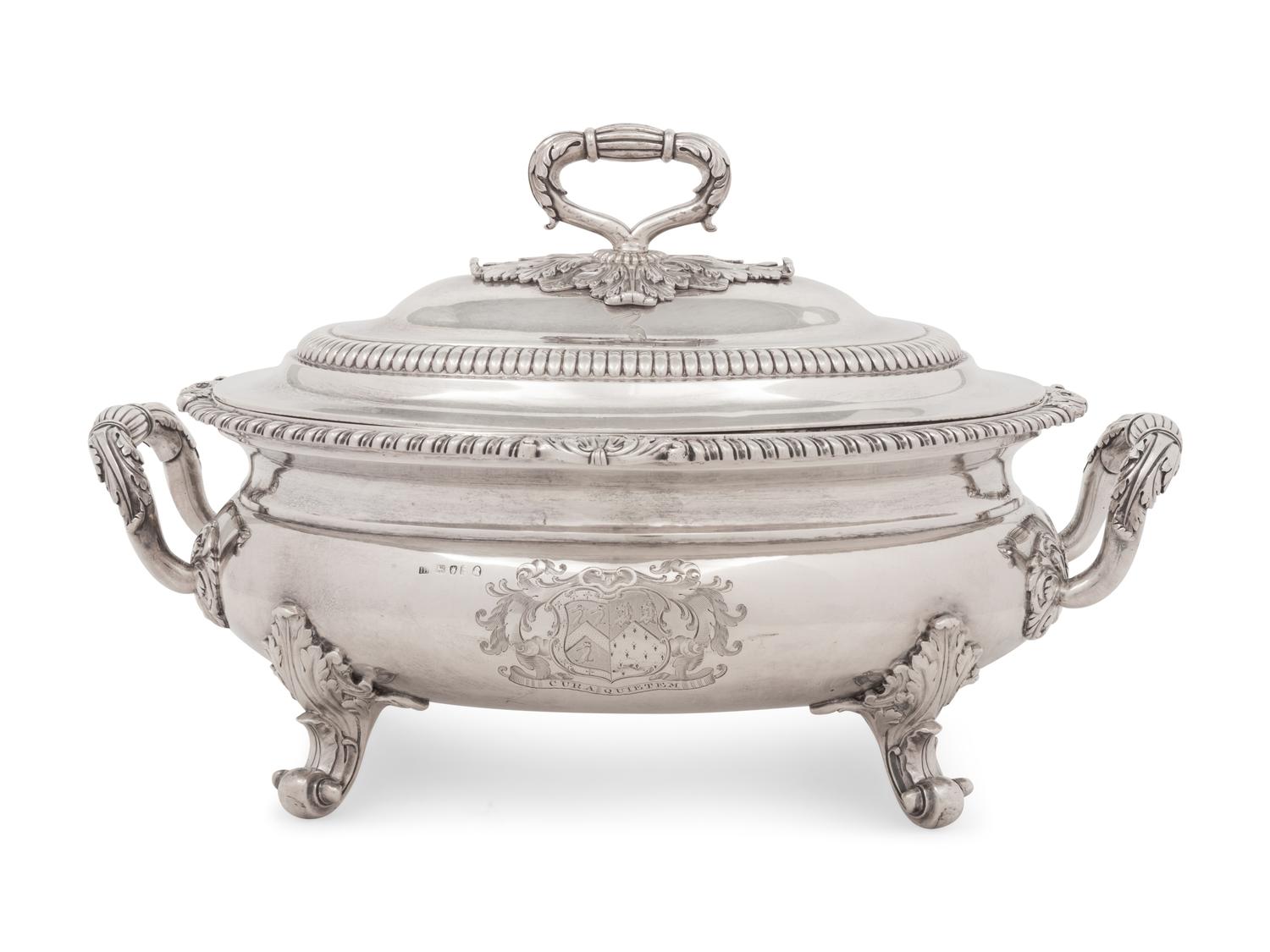 A George III Silver Soup Tureen and Cover