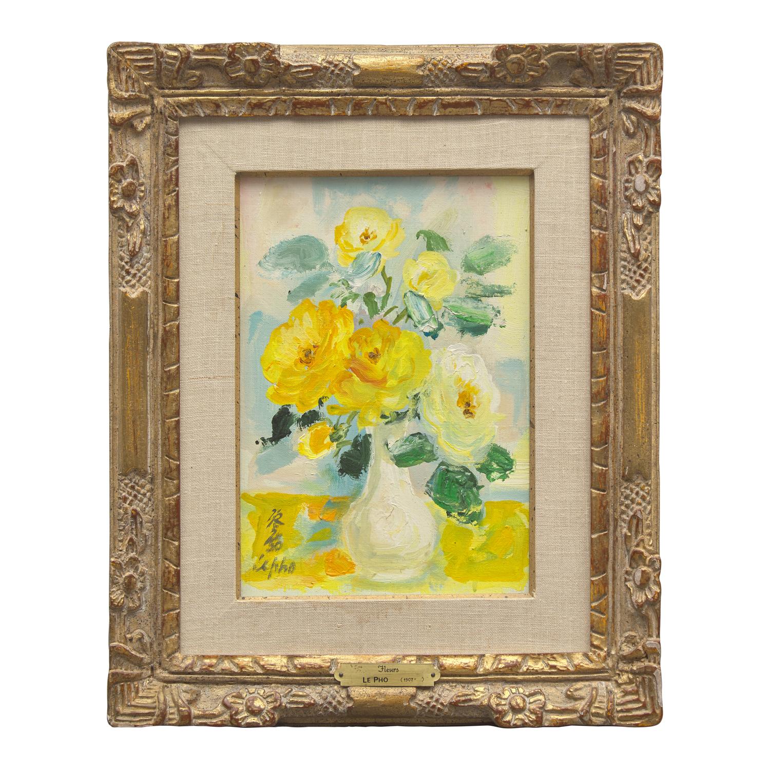 Le Pho 黎譜 (French/Vietnamese, 1907-2001) — Renoncules dans un Vase Blanc