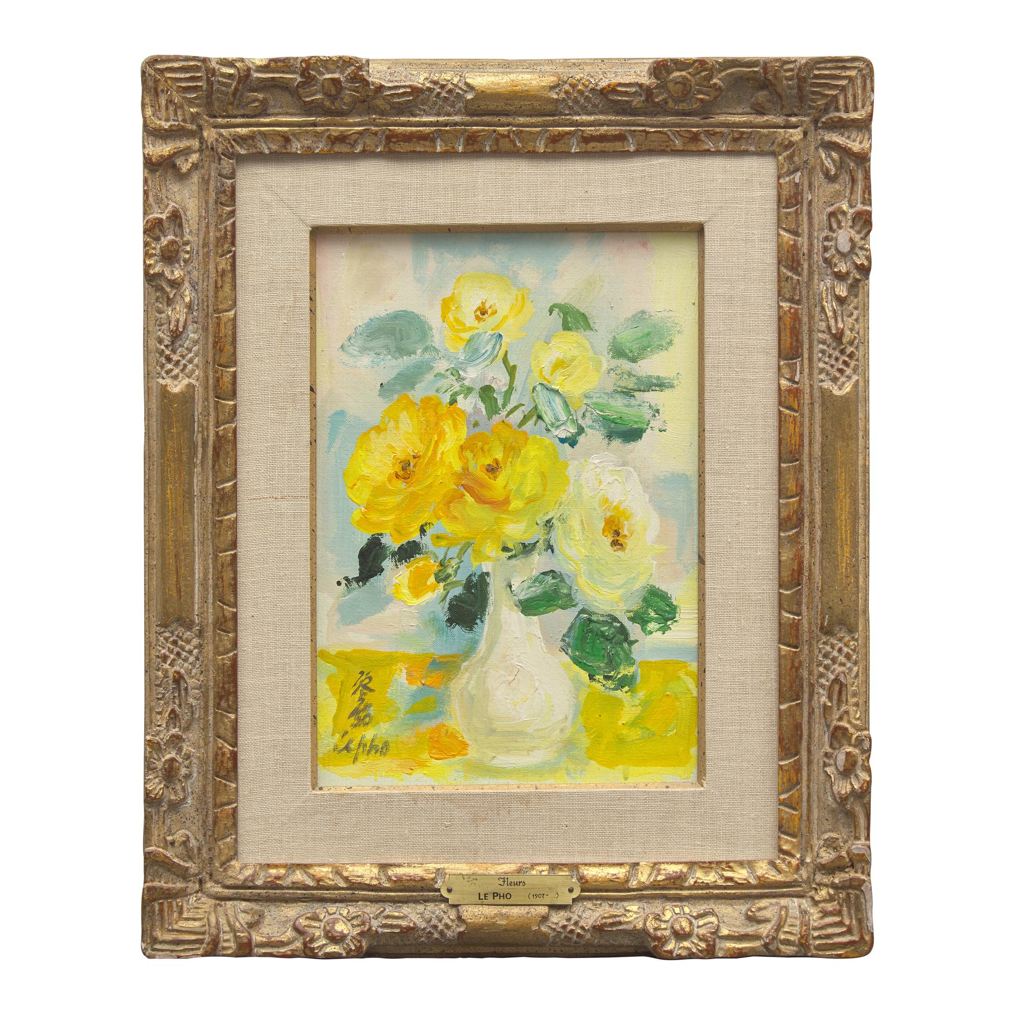 Le Pho 黎譜 (French/Vietnamese, 1907-2001) — Renoncules dans un Vase Blanc