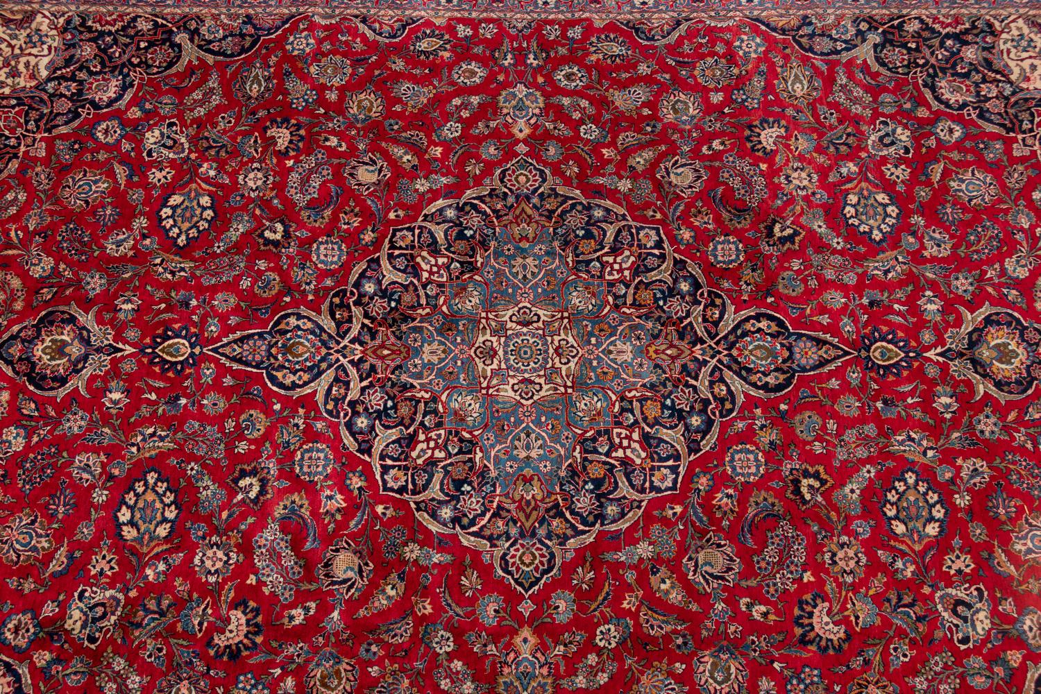 A Kashan Wool Rug