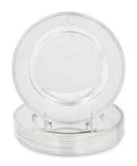 A Set of Eighteen American Silver Bread Plates