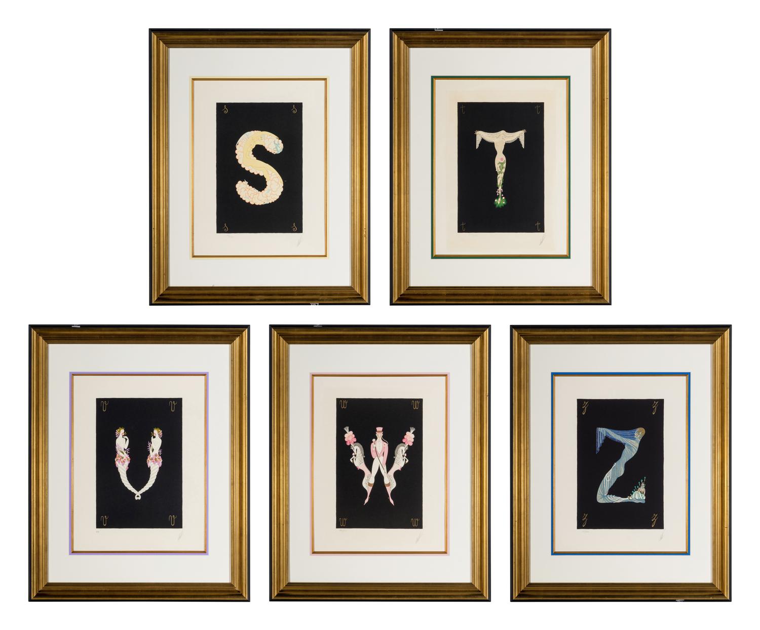 Five Alphabet Prints
