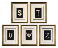 Five Alphabet Prints