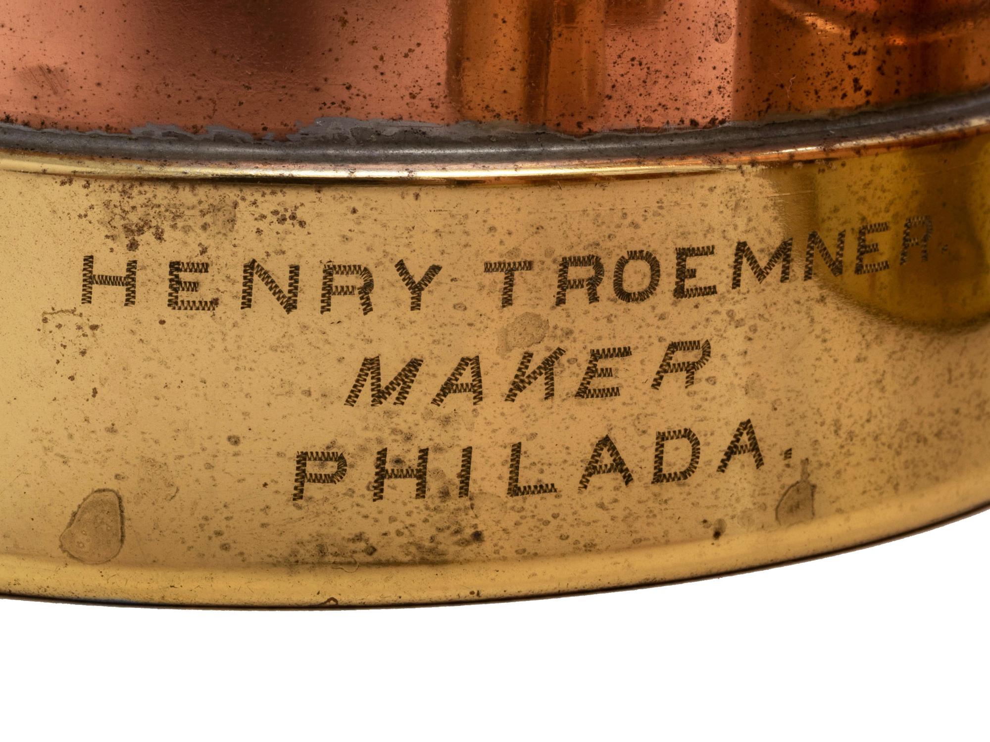 A Set of Six American Copper and Brass Liquid Measures