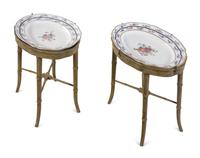 A Pair of Gilbert Drouet Painted Sèvres Porcelain Platters