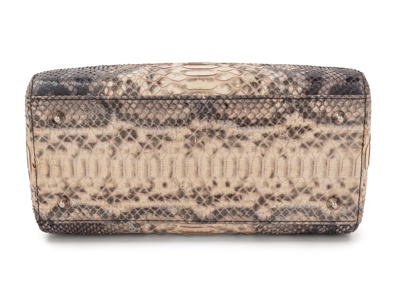 Christian Dior Gray Python Small Lady Dior Bag, 2009