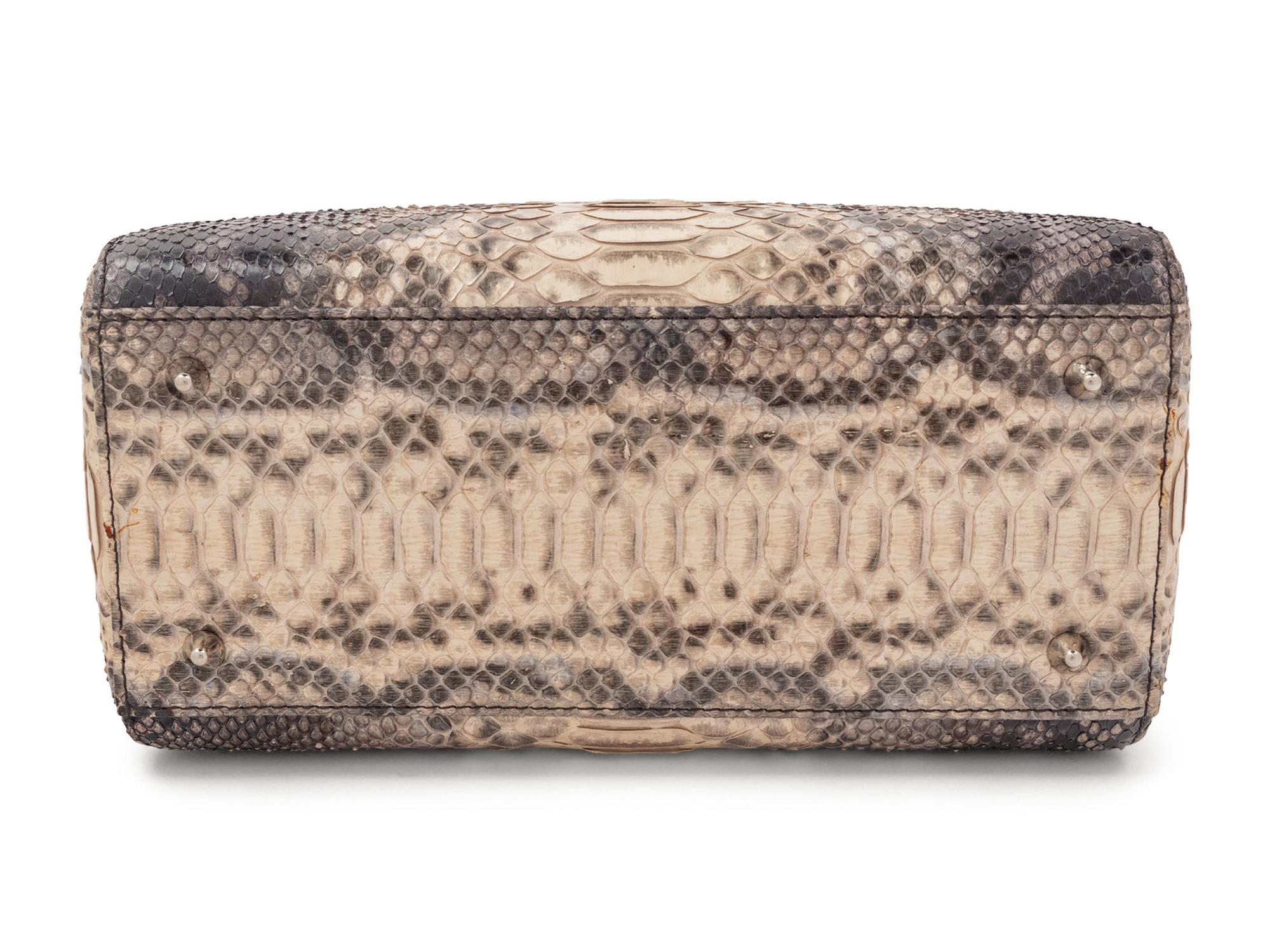 Christian Dior Gray Python Small Lady Dior Bag, 2009