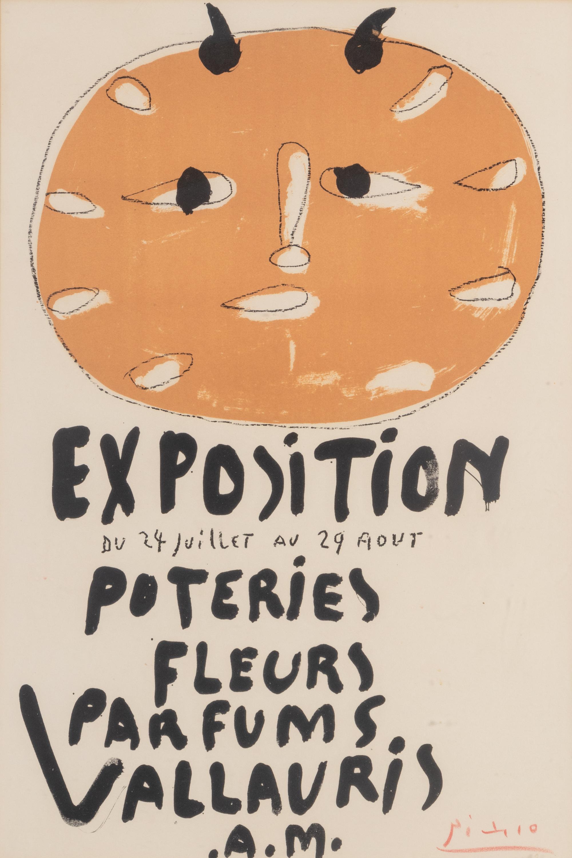 Exposition Poteries Fleurs Parfums (Première Affiche Vallauris), 1948
