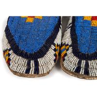 Plains Beaded Hide Moccasins