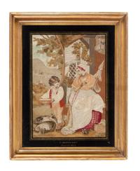 A George III Needlework Picture Frame: 22 1/2 x 16 inches. — EARLY 19TH CENTURY