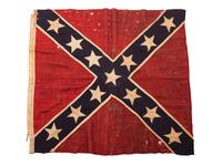 [CIVIL WAR]. Commemorative Confederate battle flag possibly made by CSA veteran Thomas Alexander Brander, Artillerist in the Virginia Artillery, Army of Northern Virginia, for 7th Virginia Cavalry Colonel Richard H. Dulany.