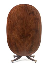 A George III Mahogany Breakfast Table, Height 28 3/4 x width 58 1/2 x depth 39 1/2 inches.