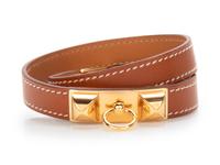 Three Hermès Leather Cuff Bracelets, 2011-2012