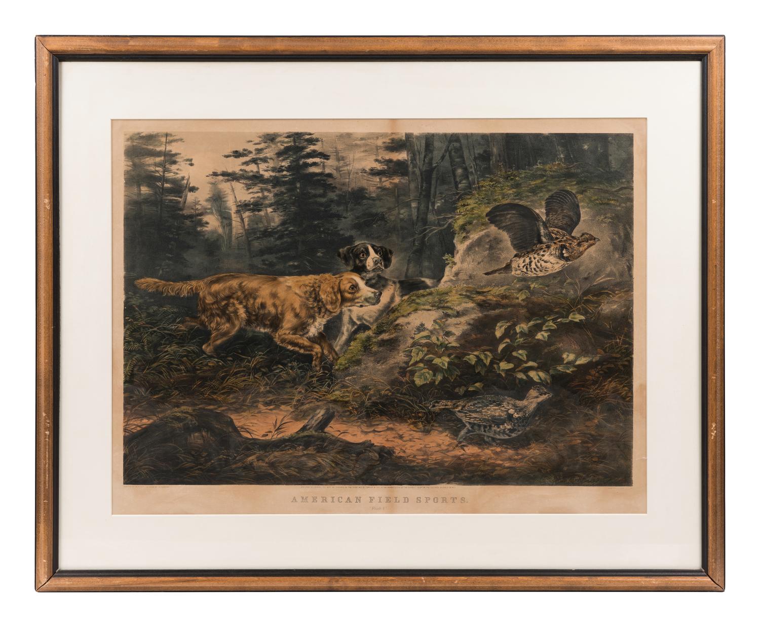 CURRIER and IVES, publishers -- After Arthur F. Tait American Field Sports. "Flush'd," 1857 (G.0162).