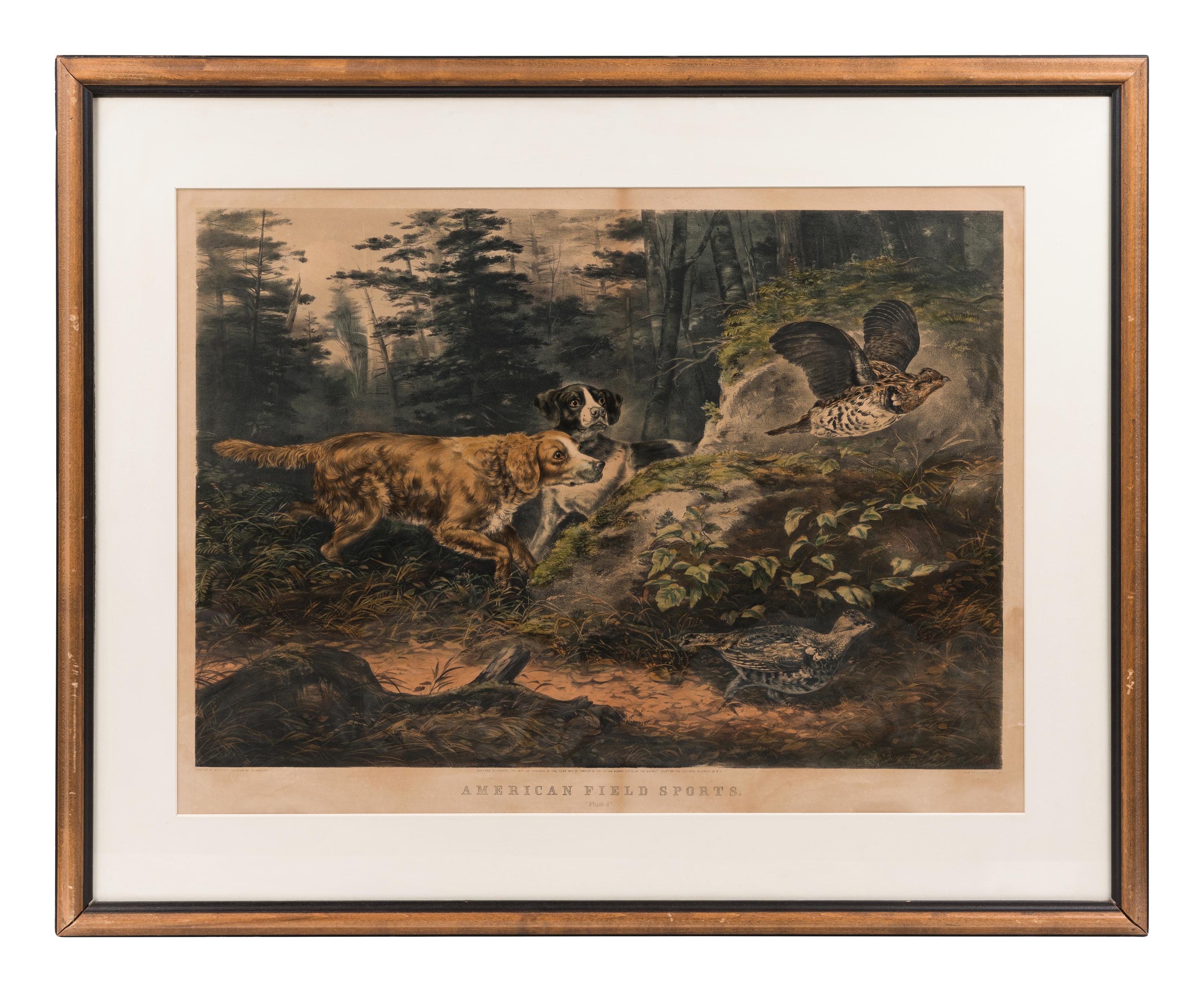 CURRIER and IVES, publishers -- After Arthur F. Tait American Field Sports. "Flush'd," 1857 (G.0162).