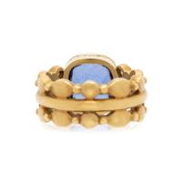 DORIS PANOS YELLOW GOLD, TANZANITE AND DIAMOND RING