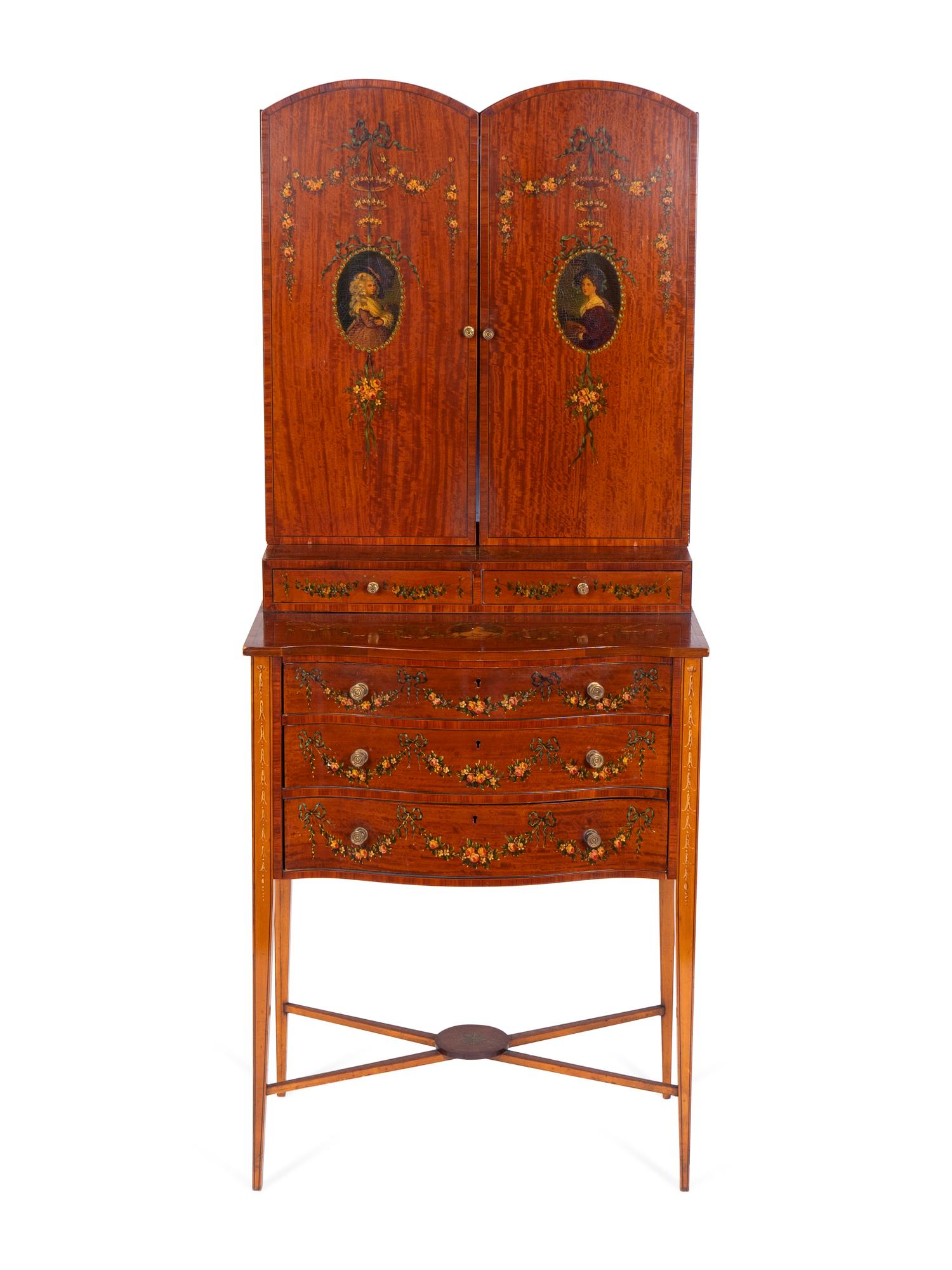 An Edwardian Painted Satinwood Dressing Table — CIRCA 1900