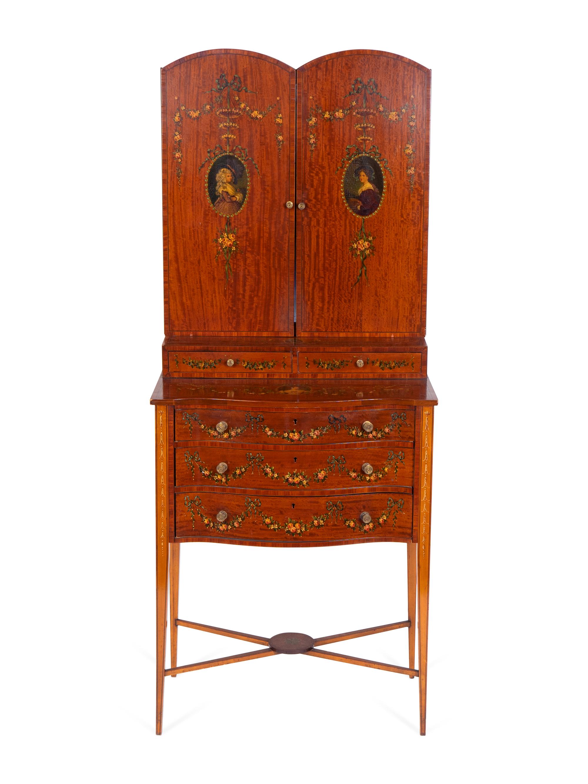 An Edwardian Painted Satinwood Dressing Table — CIRCA 1900