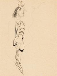 Jean Cocteau (French, 1889-1963) — Patineur sur Glace Brandissant un Poignard , 1931