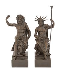 A Pair of Continental Cast Metal Figures