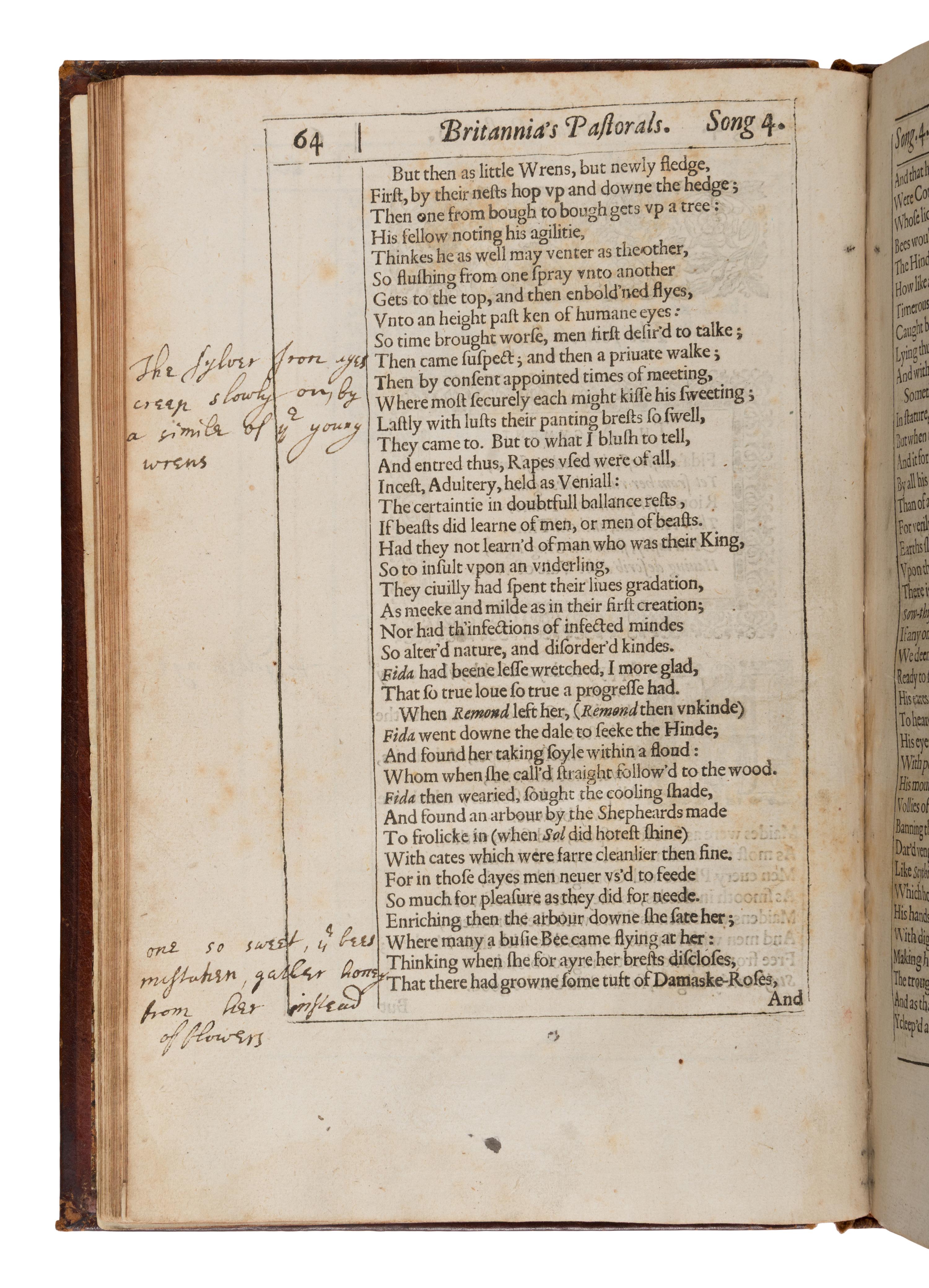 [Milton, John (1608-1674), purportedly his copy]. -- Browne, William (ca 1590-1645). Britannia's Pastorals . London: Printed for Ceo. Norton, 1613, 1616.