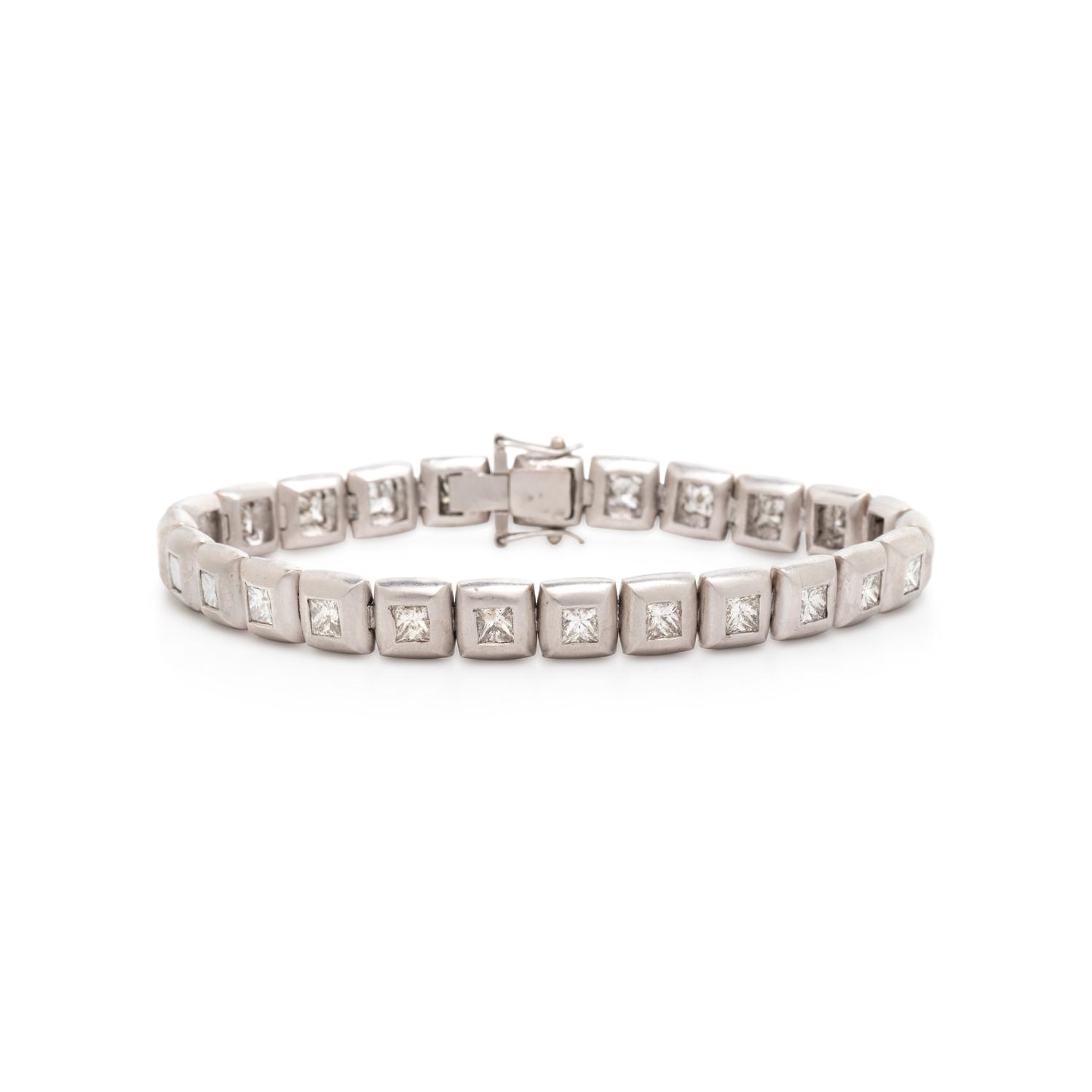 PLATINUM AND DIAMOND BRACELET