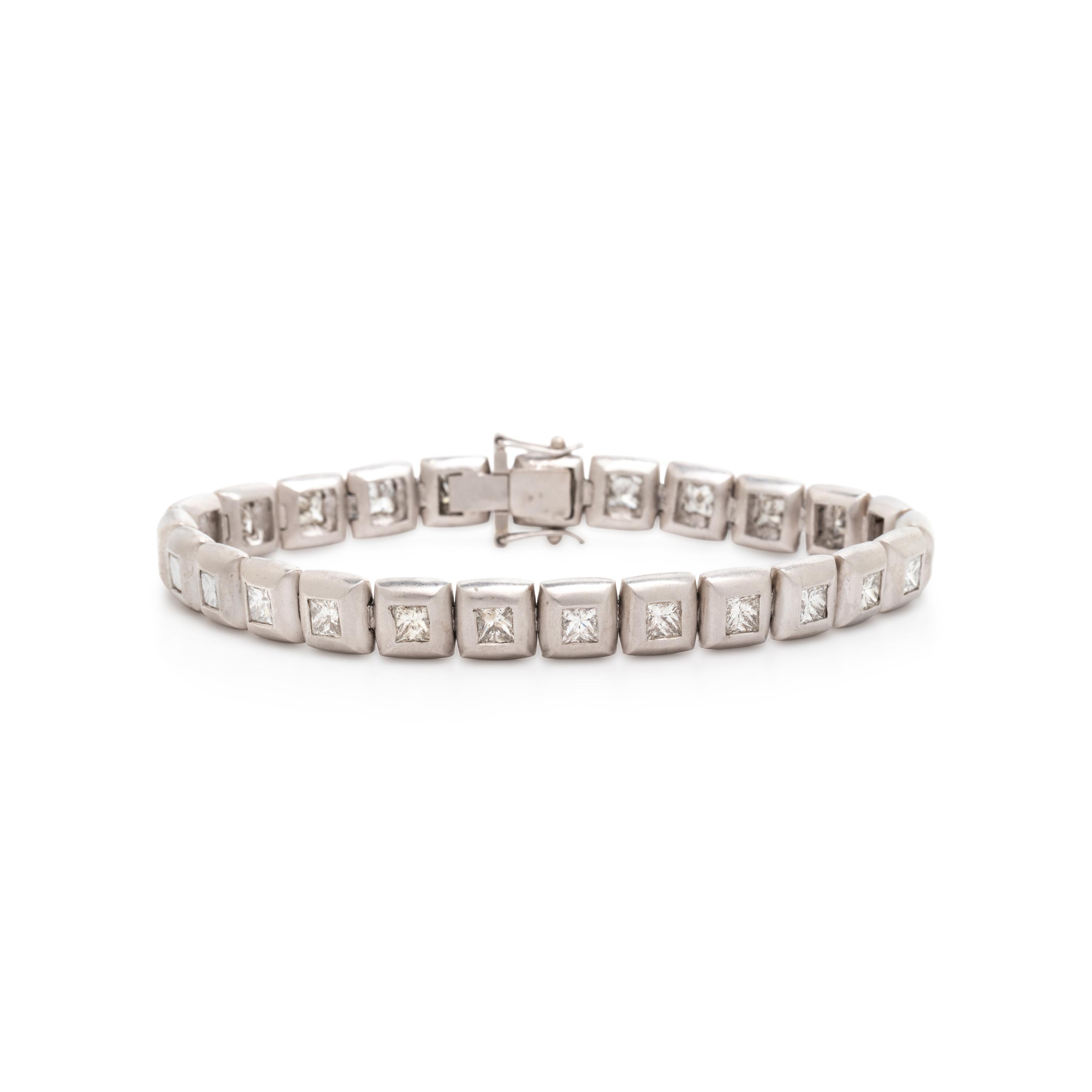 PLATINUM AND DIAMOND BRACELET