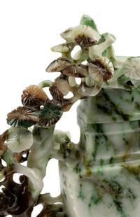 A Chinese Export Carved Hardstone Figural Group