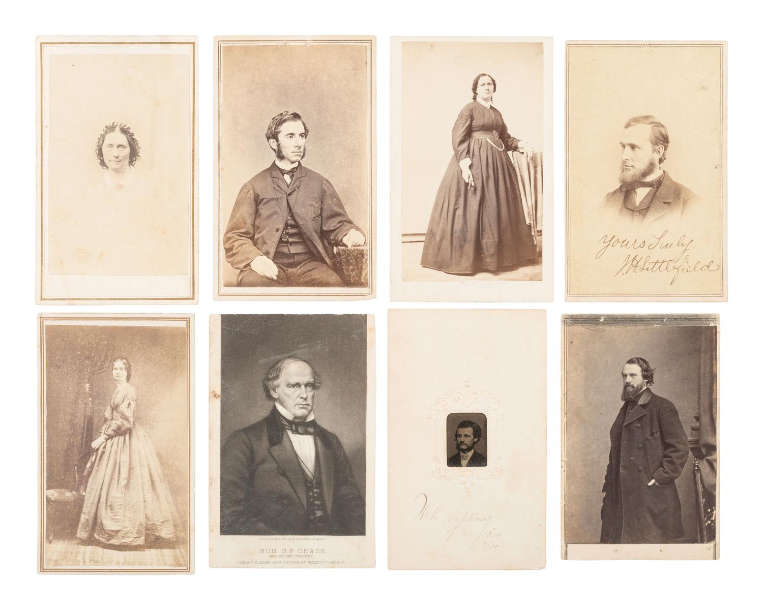 [Civil War] Group of 25 Carte de Visites Collected by Dr. Mary Walker, incl. Possible view of Union nurse Nellie M. Chase