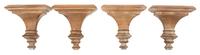 Four Italian Molded Wood Wall Brackets Height 10 x width 9 3/4 inches. — 20TH CENTURY