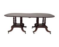 A Late Federal Two-Part Carved Mahogany Dining Table