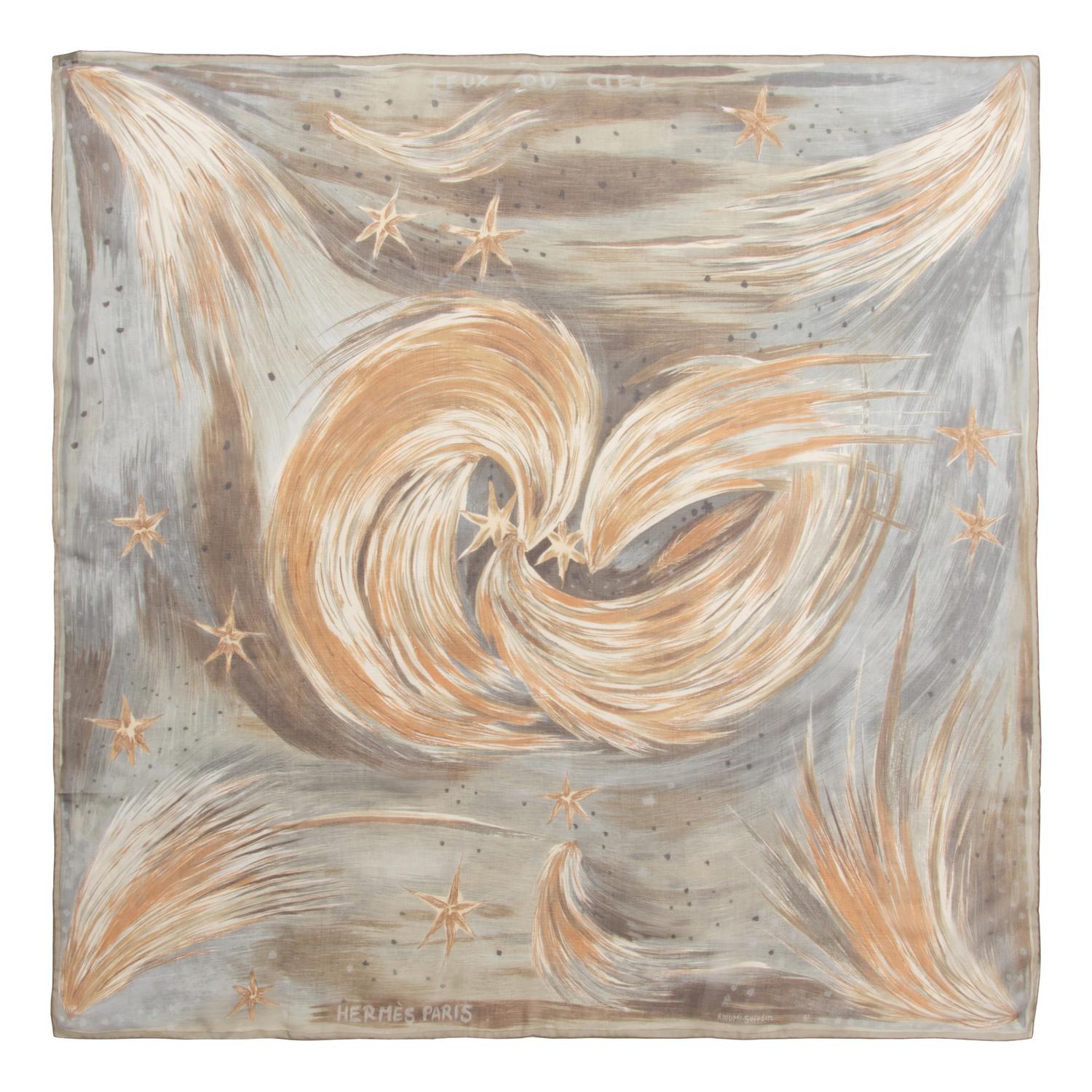 Three Hermès 90cm Silk Chiffon Scarves