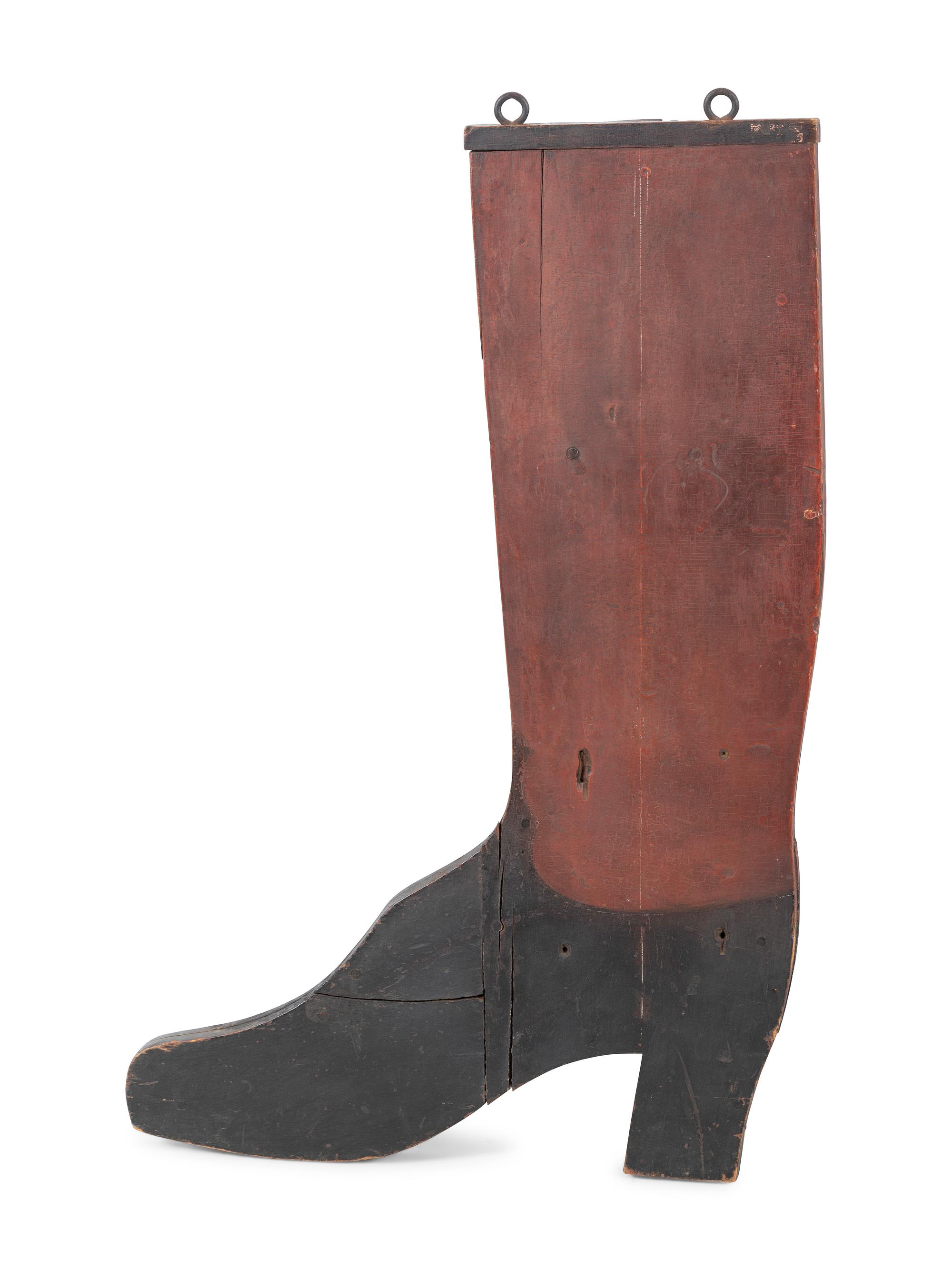 A Carved and Painted Wood Boot Trade Sign