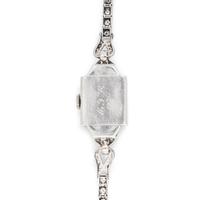 HAMILTON, PLATINUM AND DIAMOND WRISTWATCH