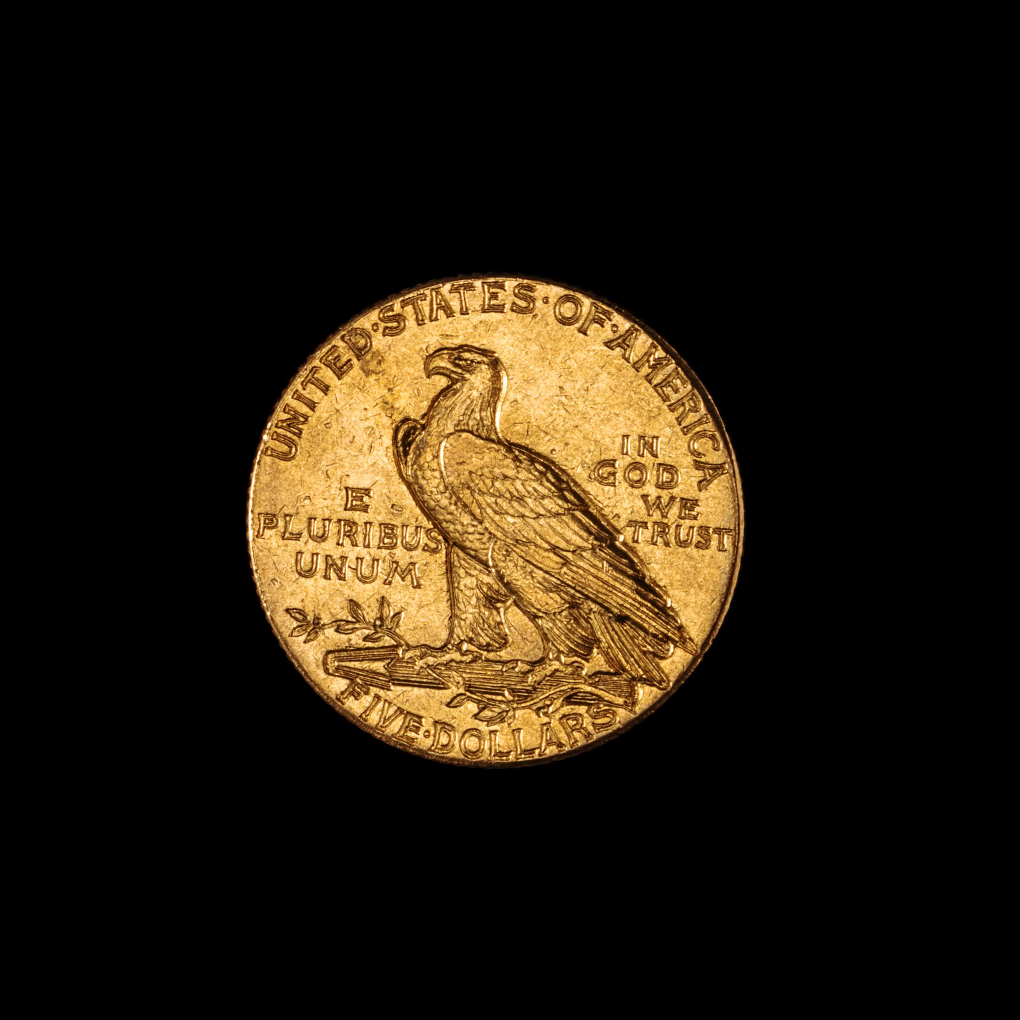 A United States 1913 Indian Head $5 Gold Coin