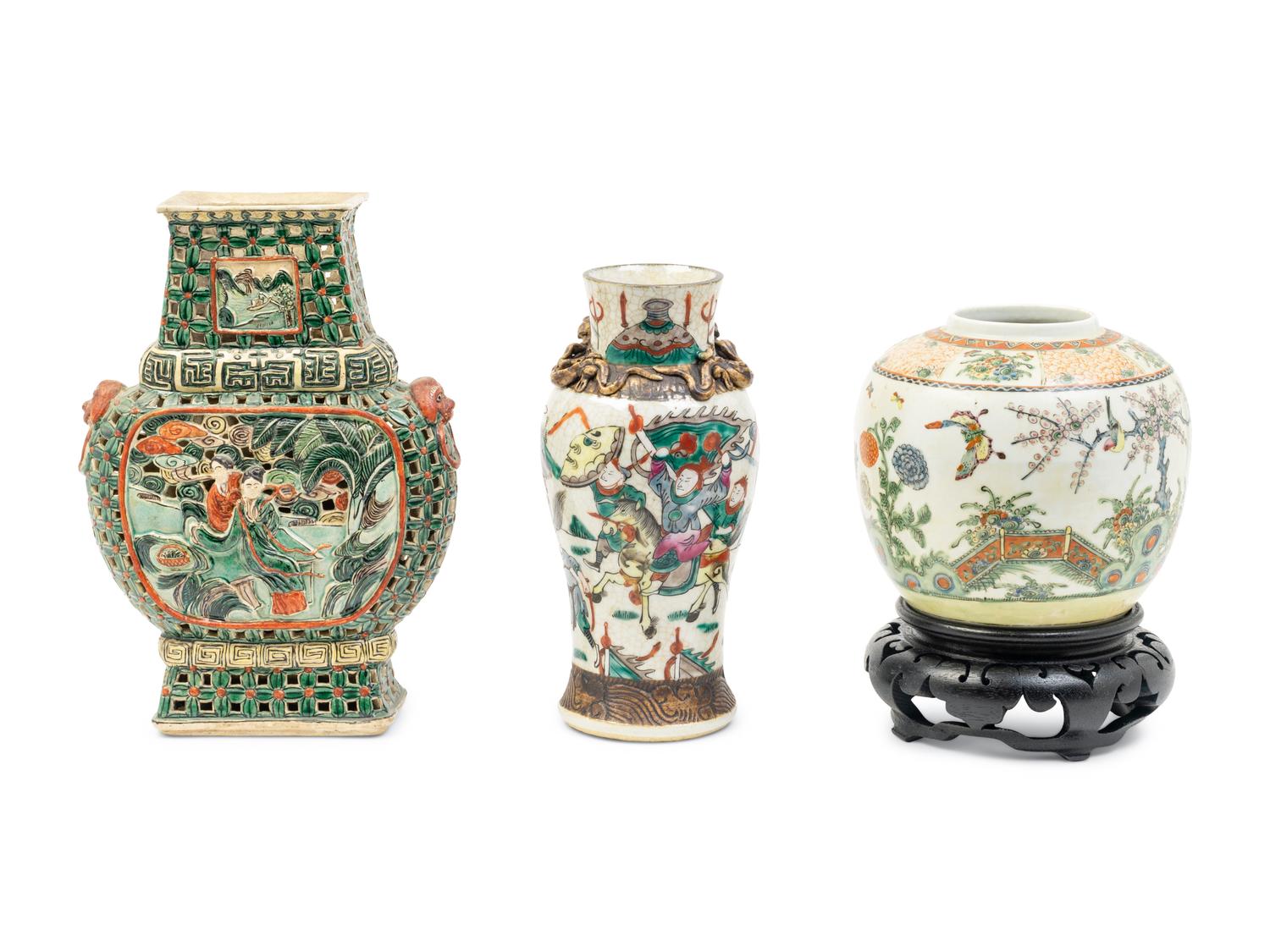 Three Chinese Porcelain Vases