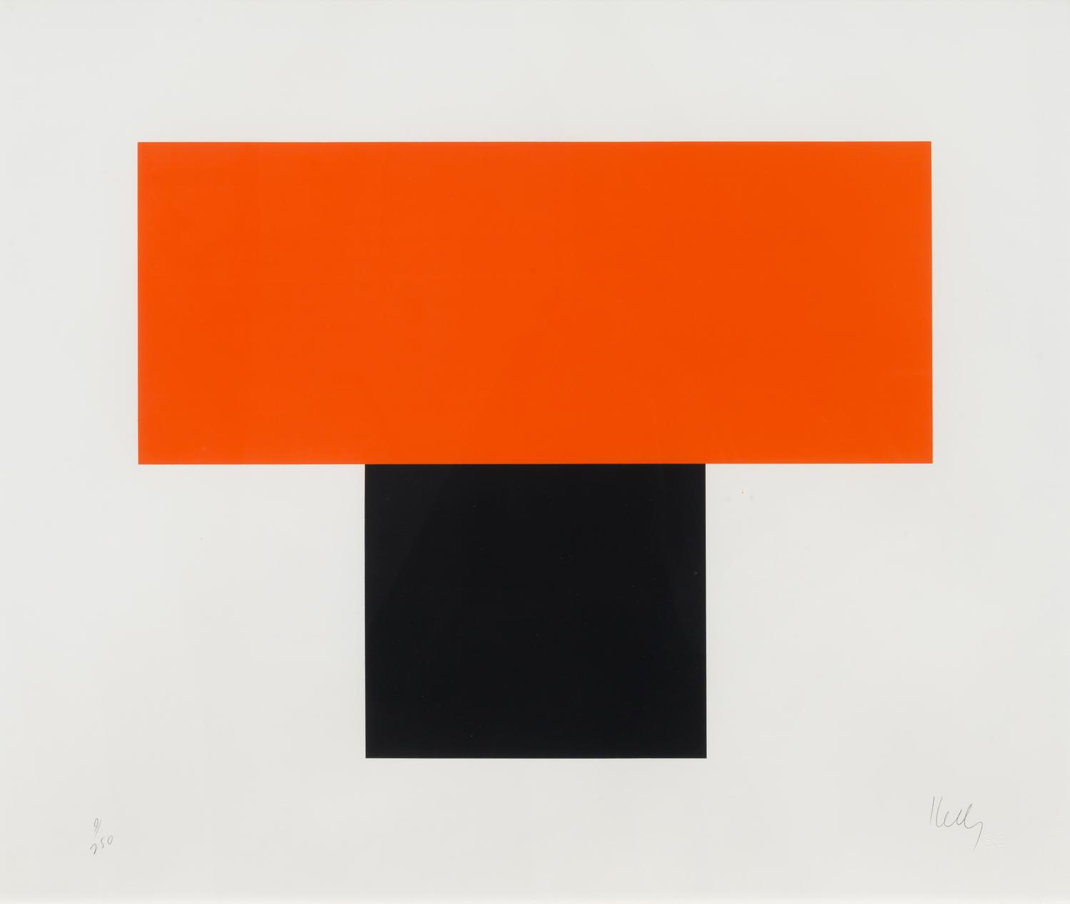 Red-Orange Over Black