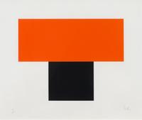 Red-Orange Over Black