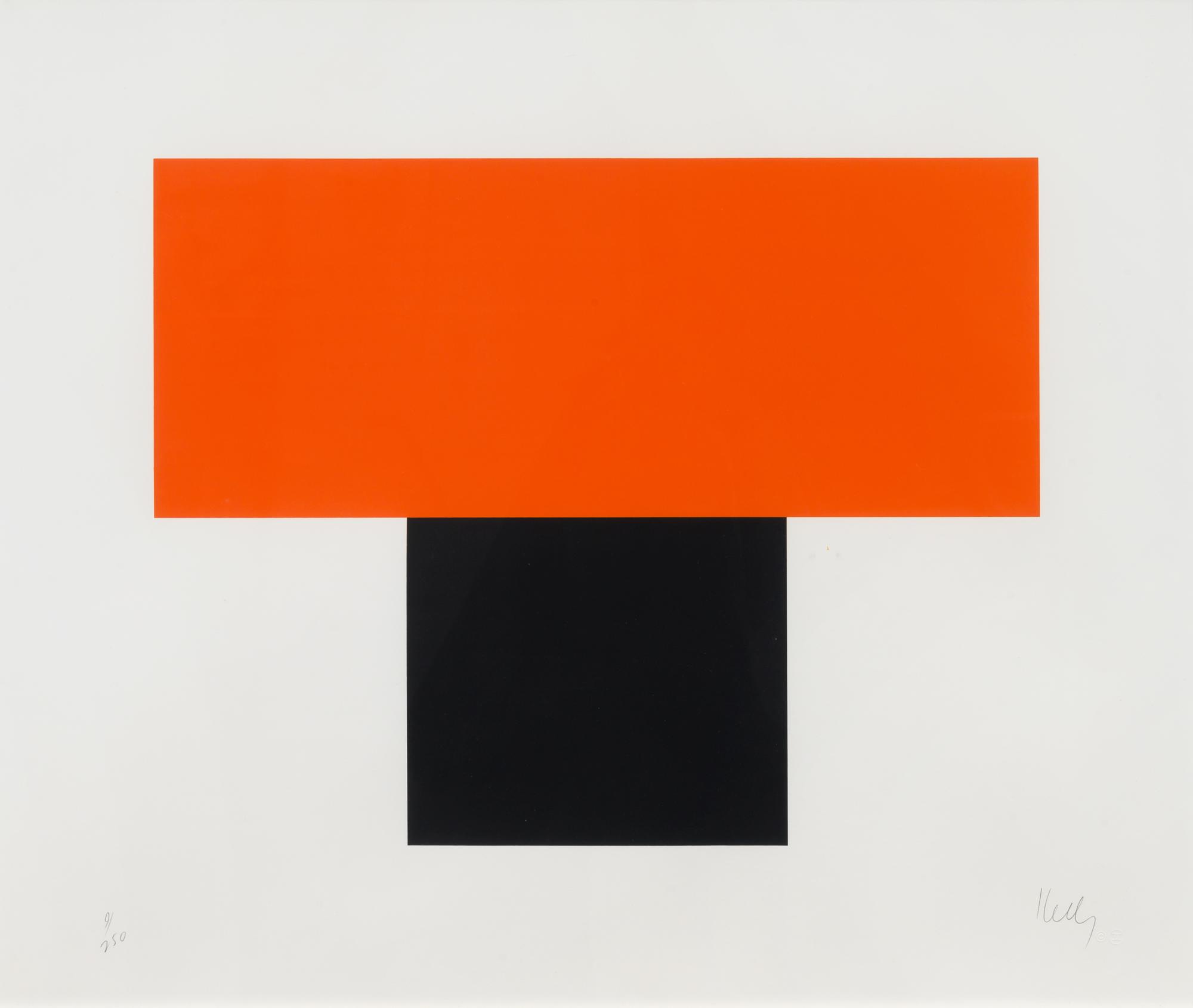 Red-Orange Over Black