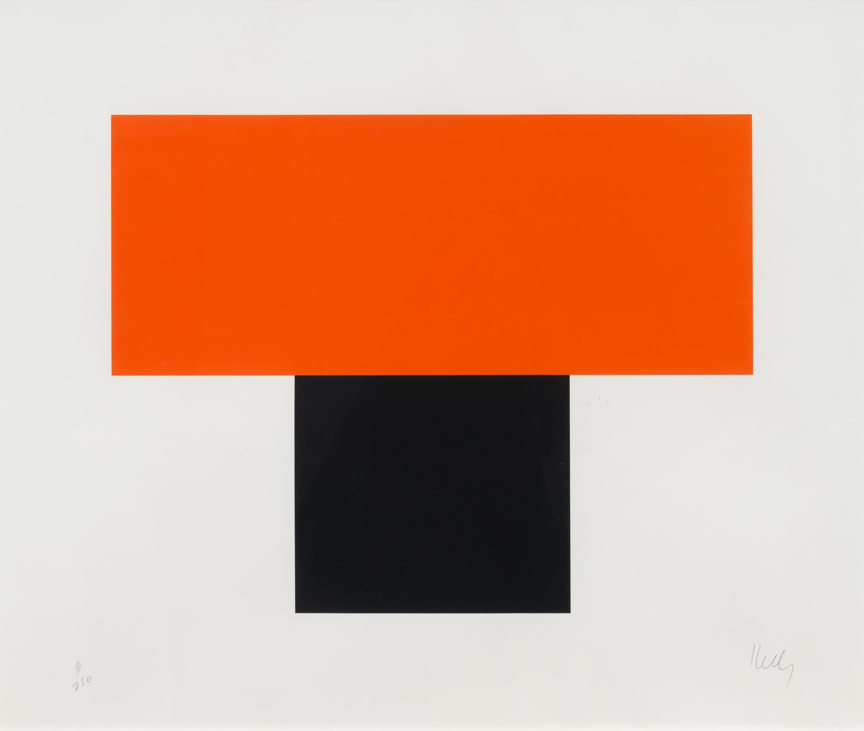 Red-Orange Over Black