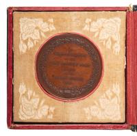 [BUCHANAN, James (1791-1868)]. Bronze Japanese Embassy medal in original presentation box. 1860.