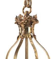 A Set of Four Gothic Style Brass Hall Lanterns