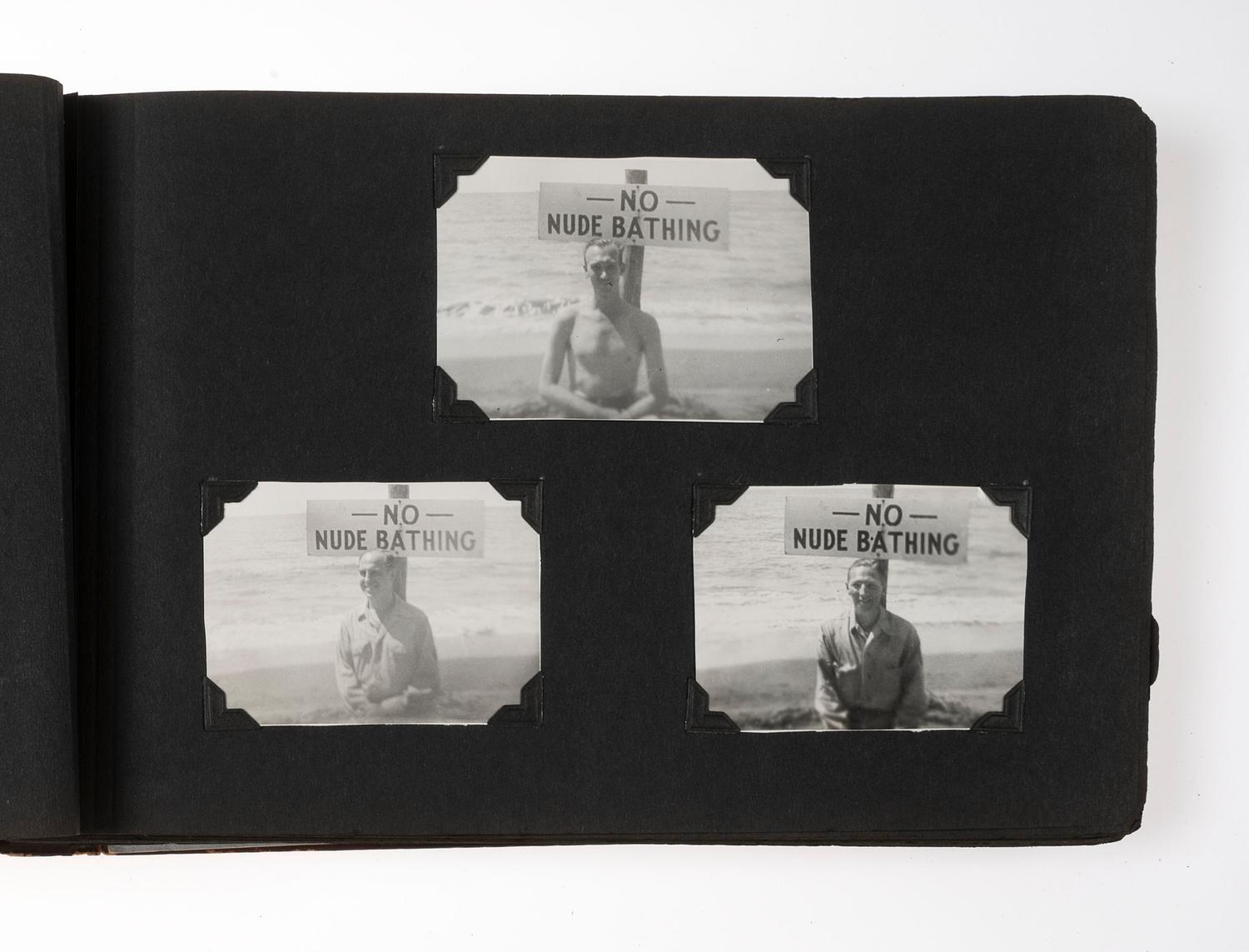 [WORLD WAR II]. Photograph album detailing the experiences of two Indiana military units in the Pacific Theater. Oro Bay, New Guinea, and Tacloban & Leyte, Philippines: n.p., 1944-1945.