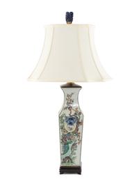 A Chinese Famille Verte Porcelain Vase Mounted as a Lamp
