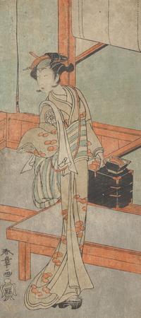 Katsukawa Shunsho (Japanese 1726-1793) — Actor in Female Role with Box of Combs