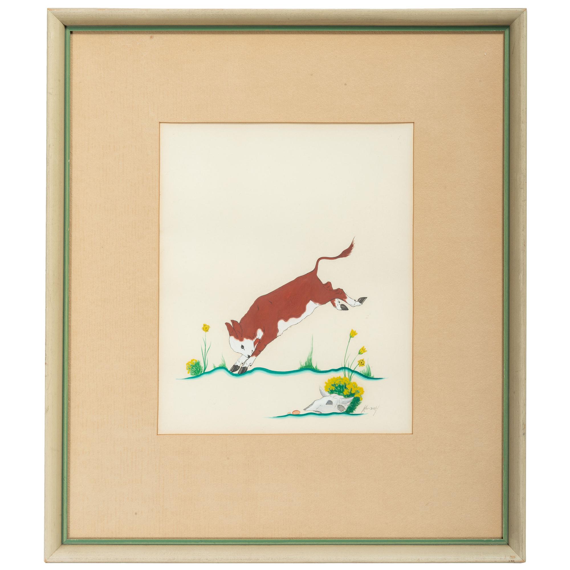 untitled, fawn and calf